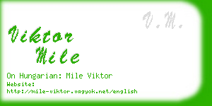 viktor mile business card